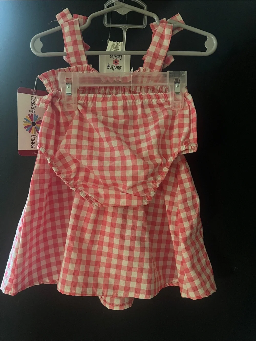 Four Kids 18M Pink Gingham & Floral Dresses